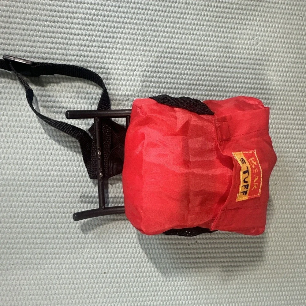 Build A Bear Accessories‎ - Hiking / Camping Backpack with Sleeping Bag Red